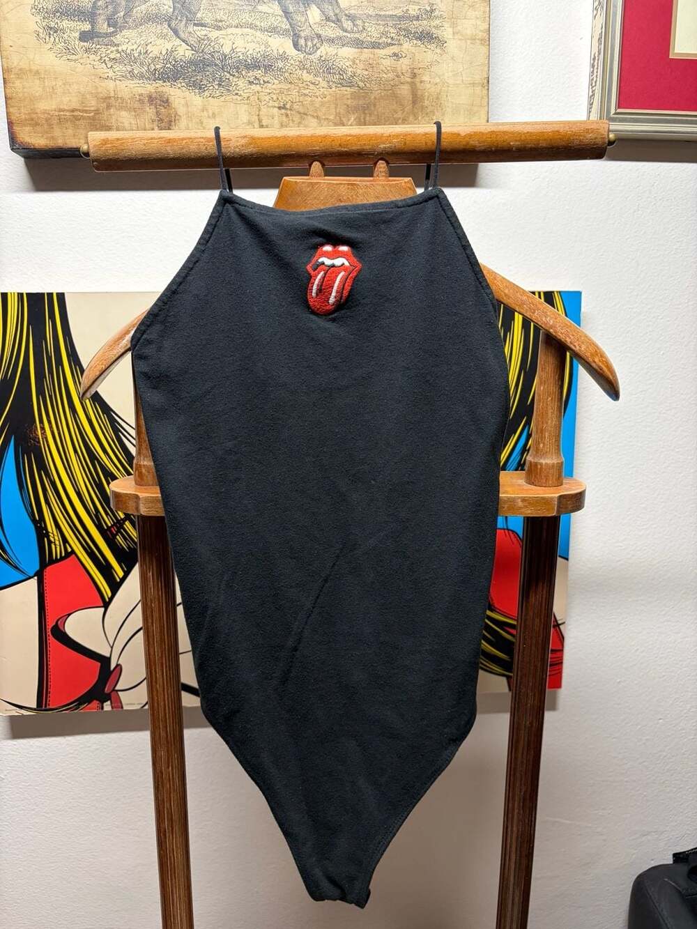 American Eagle The Rolling Stones Bodysuit Size M Black